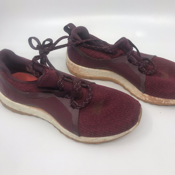 Adidas Pure Boost Red Sneakers Size 7F/6M - Picture 5 of 8